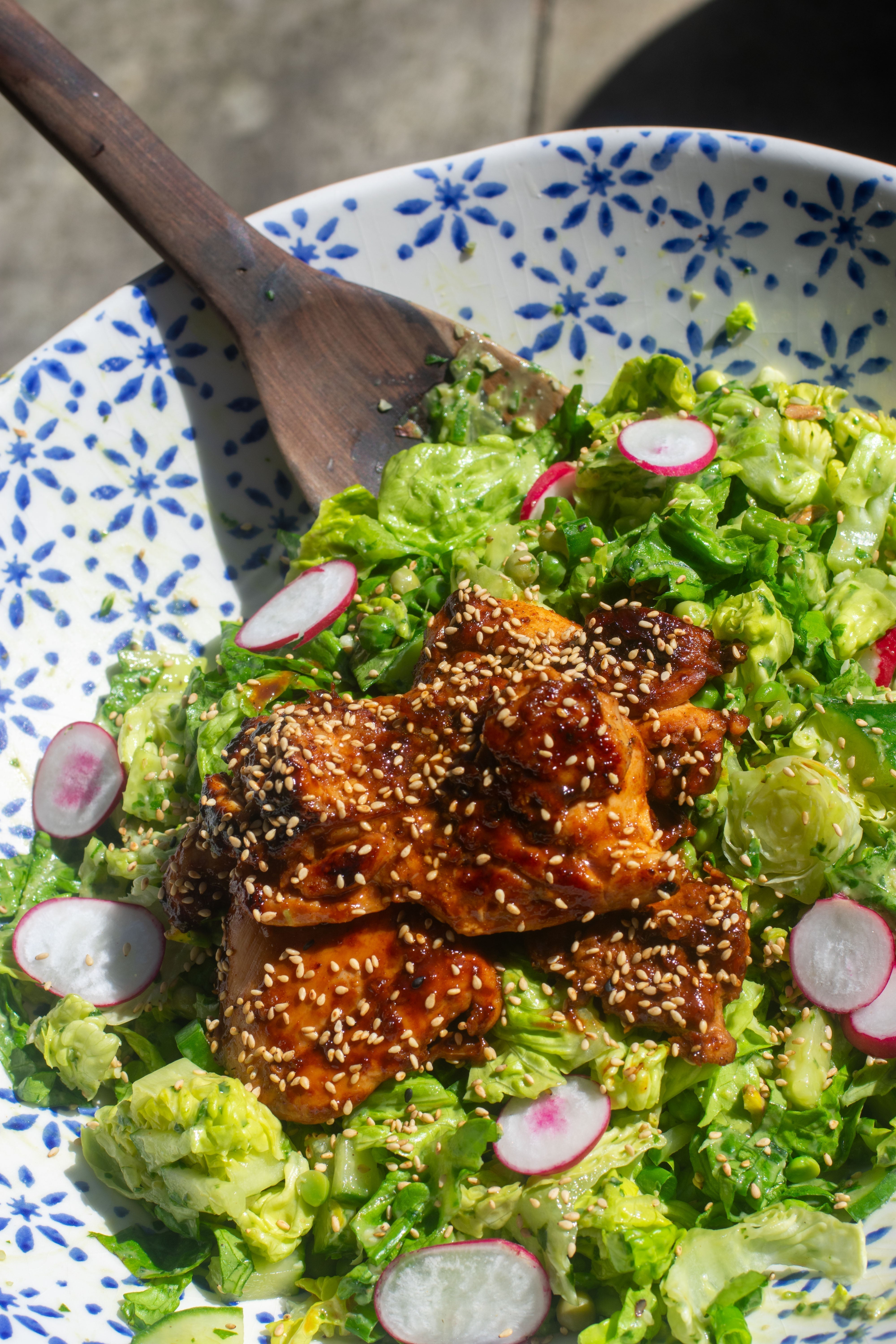 Green Goddess K-BBQ Chicken Salad