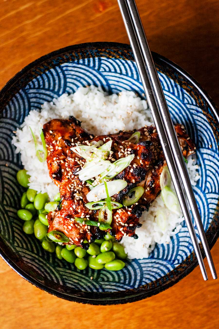 Korean Hot Charcoal Chicken Rice Bowl