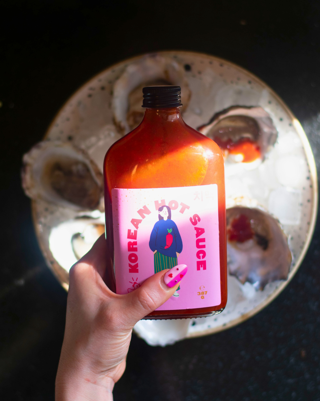 Oysters with Korean Hot sauce